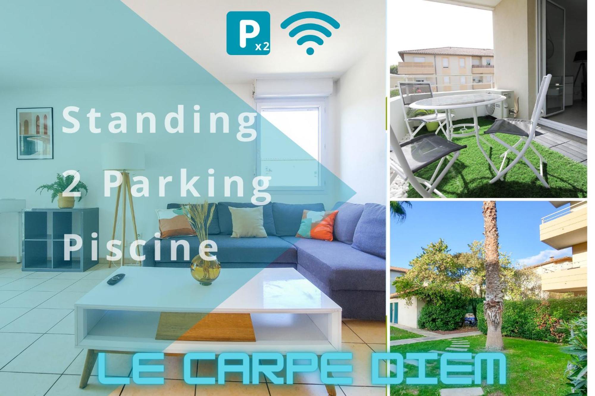 *Le Carpe Diem, Appartement 2 Chambres, Piscine, 2 Parking, Clim* Монпелье Экстерьер фото
